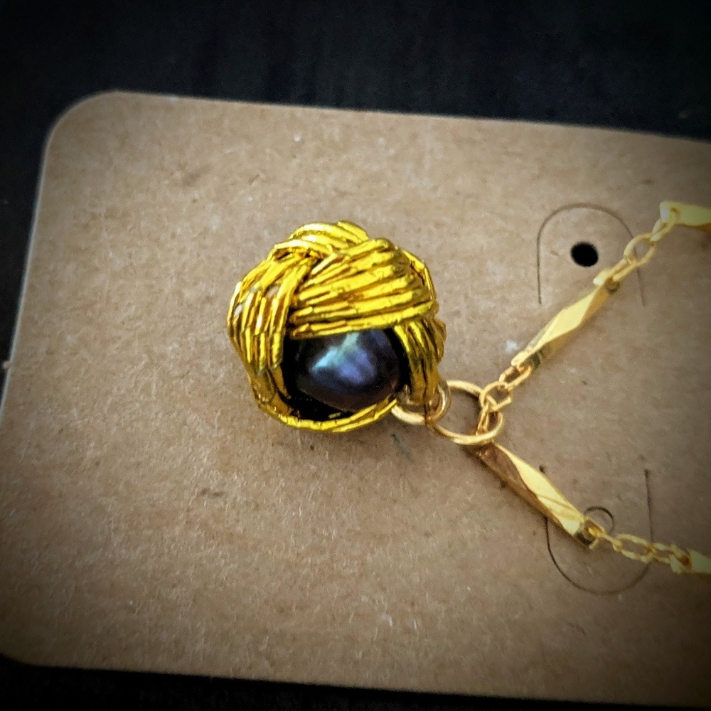 Earrings and Necklaces Black Pearl Lot - Picture 7 of 7